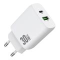 Amorus 30W GaN nopea seinälaturi - Valkoinen