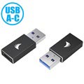 Angelbird USB 3.1 Type-A / Type-C Sovitin - Musta