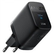 Anker 312 Ace 25W USB-C -seinälaturi - PowerIQ 3.0, Power Delivery - musta