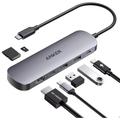 Anker A83D2HA1 7-in-1 USB-C -keskitin - harmaa