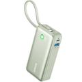 Anker Nano 545 10000mAh Powerbank USB-C-kaapelilla - 30W - vihreä