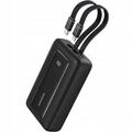 Anker PowerCore 10000mAh Powerbank integroidulla USB-C- ja Lightning-kaapelilla - 30W - musta