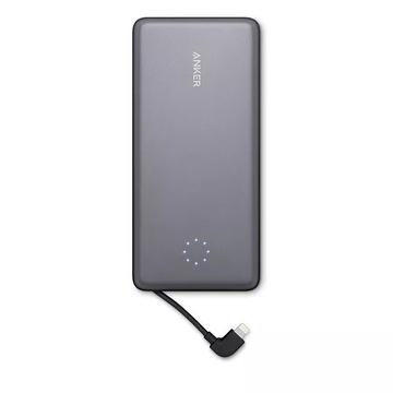 Anker PowerCore+ Pro 10000mAh Power Bank Lightning-kaapelilla - harmaa