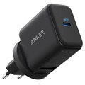 Anker PowerPort III 25W USB-C Seinälaturi - EU-Pistoke - Musta