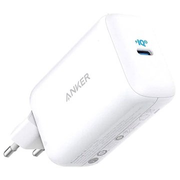 Anker PowerPort III Pod 65W USB-C Seinälaturi - EU/UK/US - Valkoinen
