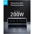 Anker Prime 200W pöytälatausasema - 4x USB-C, 2x USB-A - musta