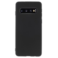 Anti-Fingerprints Matta Samsung Galaxy S10+ TPU Suojakuori - Musta