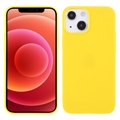 Anti-Fingerprints Matta iPhone 13 Mini TPU Suojakuori - Keltainen