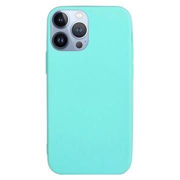 Anti-Fingerprints Matta iPhone 14 Pro Max TPU Suojakuori - Vaalean sininen