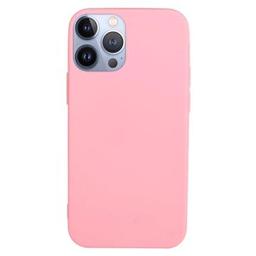 Anti-Fingerprints Matta iPhone 14 Pro Max TPU Suojakuori - Pinkki