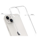 iPhone 15 Plus Anti-Shock Hybridikotelo - Läpinäkyvä