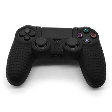 Anti-Slip Grip Silikonisuojus Suojakotelo PS4-ohjaimelle - Musta