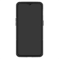 Liukumaton OnePlus 6T Hybridikotelo Jalustalla - Musta