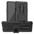 Liukumaton OnePlus 8 Pro Hybridikotelo Jalustalla - Musta