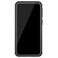 Liukumaton Samsung Galaxy A40 Hybridikotelo Jalustalla - Musta