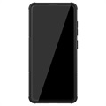 Anti-Slip Samsung Galaxy A51 Hybridikotelo Jalustalla - Musta