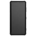 Liukumaton Sony Xperia XZ3 Hybridikotelo Jalustalla - Musta