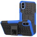 iPhone X / iPhone XS Anti-Slip Hybridikotelo - Sininen / Musta