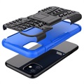 Anti-Slip iPhone 11 Hybridikotelo Jalustalla - Sininen / Musta
