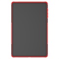 Liukumaton Samsung Galaxy Tab S7+/S8+ Hybridikotelo Jalustalla - Punainen / Musta
