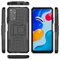 Liukumaton Xiaomi Redmi Note 11/11S Hybridikotelo Jalustalla - Musta