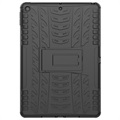 Liukumaton iPad 10.2 2019/2020/2021 Hybridikotelo Jalustalla - Musta