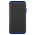 iPhone XR Anti-Slip Hybridikotelo Stand-Toiminnolla - Musta / Sininen