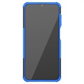 Liukumaton Samsung Galaxy A12 Hybridikotelo Jalustalla - Sininen / Musta
