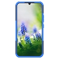 Samsung Galaxy A34 5G Liukumaton Hybridikotelo Jalustalla - Sininen