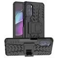 Liukumaton Motorola Moto G (2022) Hybridikotelo Jalustalla - Musta