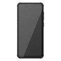 Samsung Galaxy A21s liukumaton hybridikotelo jalustalla - musta
