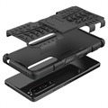 Liukumaton Sony Xperia 1 III Hybridikotelo Jalustalla - Musta