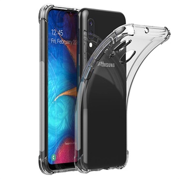 Anti-Slip Samsung Galaxy A20e TPU Suojakuori - Läpinäkyvä