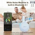 AnyPlus Kannettava valkoinen melu kone vauvan nukkumiseen / Bluetooth-kaiutin - sininen