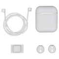 4-in-1 Apple AirPods / AirPods 2 Silikonilisävarustepaketti - Valkoinen