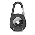 Apple AirTag 1/2 Tech-Protect Slidelock Carabiner -avaimenperä - Musta