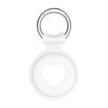 Apple AirTag Heart Design Silikonikotelo - Valkoinen
