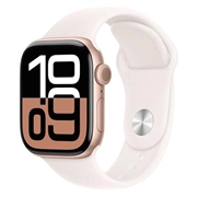 Apple Watch 10 GPS MWWH3QN/A - Alumiini, vaaleanruskea urheiluranneke, S/M, 42mm - Ruusukulta