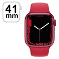 Apple Watch 7 WiFi MKN23FD/A - Alumiinikotelo, Punainen Urheiluranneke, 41mm