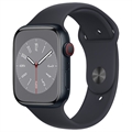 Apple Watch 8 LTE MNK43FD/A - Alumiinikotelo, Keskiyö Urheiluranneke, 45mm - Keskiyö