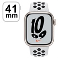 Apple Watch Nike 7 LTE MKJ33FD/A - Aluminum, Puhdas Platinium/Musta Urheiluranneke, 41mm
