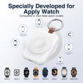Apple Watchin kannettava langaton laturi avaimenperällä - 1800mAh - Valkoinen