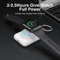 Apple Watchin kannettava langaton laturi avaimenperällä - 1800mAh - Valkoinen