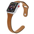 Apple Watch 7/SE/6/5/4/3/2/1 Premium Nahkaranneke - 41mm/40mm/38mm - Ruskea