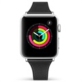 Apple Watch Ultra 2/Ultra/10/9/8/SE (2022)/7/SE/6/5/4/3/2/1 Premium Nahkaranneke - 46mm/45mm/44mm/42mm - Musta