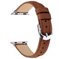 Apple Watch Series 11/10/9/8/SE 3/SE (2022)/7/SE/6/5/4/3/2/1 ohut nahkahihna - 42mm/41mm/40mm/38mm - ruskea