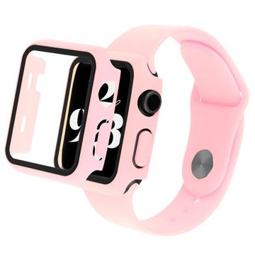 Apple Watch Series 7/8 Muovikotelo Panssarilasi - 9Hlla Panssarilasi - 9H - 45mm - Pinkki