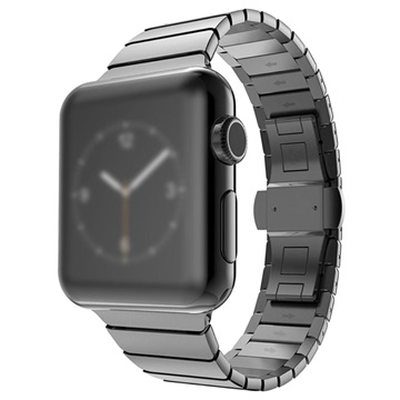 Apple Watch Series 9/8/SE (2022)/7/SE/6/5/4/3/2/1 Ruostumaton Teräshihna - 41mm/40mm/38mm - Musta