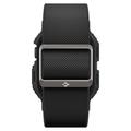 Apple Watch Series 9/8/SE (2022)/7/SE/6/5/4 Spigen Lite Fit Pro -ranneke kotelolla - 44mm, 45mm - musta