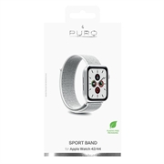 Apple Watch Series Ultra 2/ULTRA/9/8/SE (2022)/7/SE/6/5/4/3/2/1 Puro Sport Band - 49mm/45mm/44mm/42mm - Valkoinen